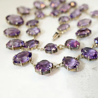 Stunning Antique Amethyst Rivière Necklace