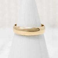 "Joyce to Geo." Romantic Gold Wedding Band
