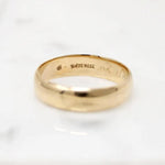 "Joyce to Geo." Romantic Gold Wedding Band