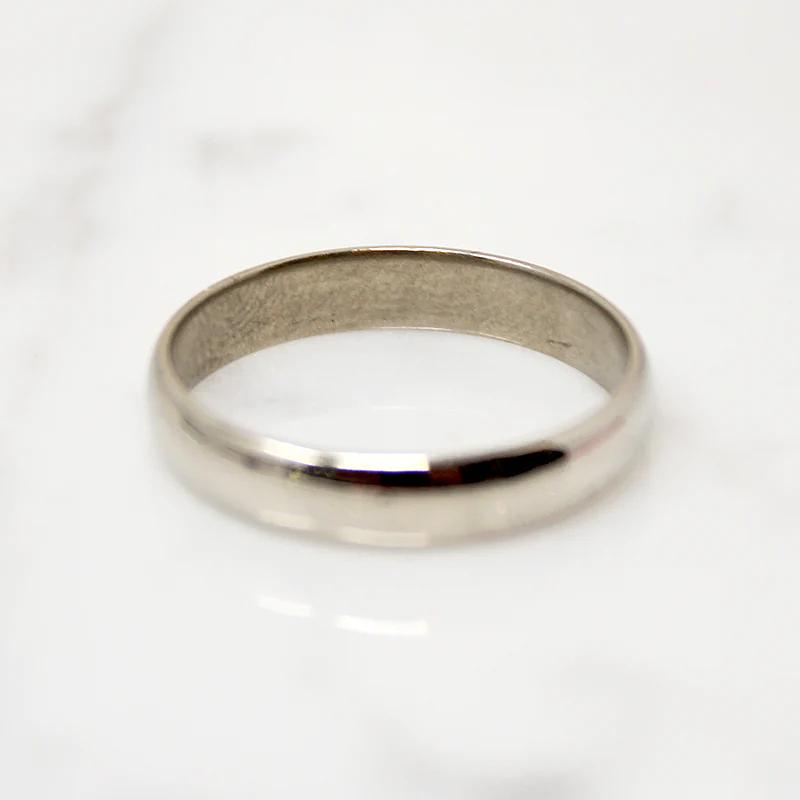 Stylish White Gold Wedding Band by ArtCarved