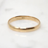 Slim Gold Deco Era Wedding Band Size 10.5