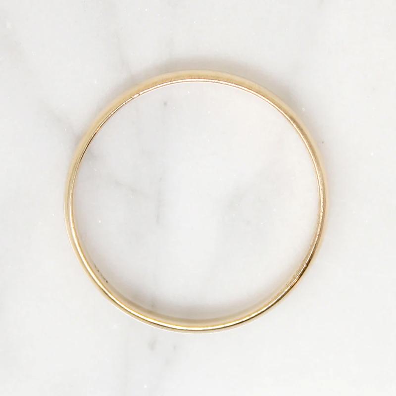 Slim Gold Deco Era Wedding Band Size 10.5