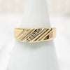 Classic 1970s Men's Diamond & Gold Band