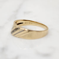 Classic 1970s Men's Diamond & Gold Band