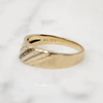 Classic 1970s Men's Diamond & Gold Band