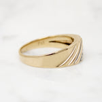 Classic 1970s Men's Diamond & Gold Band