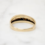 Classic 1970s Men's Diamond & Gold Band