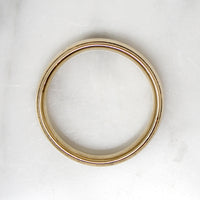 Substantial Gold Wedding Band with Stepped Edges
