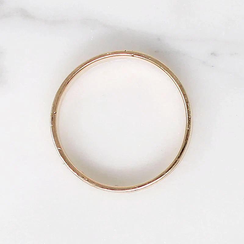 Grooved Gold Wedding Band Size 9.75