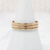 Grooved Gold Wedding Band Size 9.75