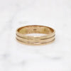 Grooved Gold Wedding Band Size 9.75