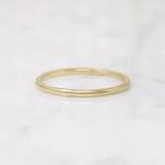 Slim 10k Gold Round Wedding Band