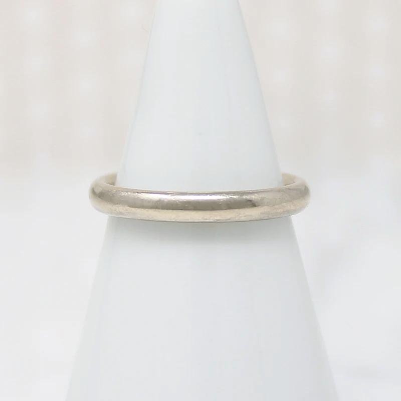 Curvy White Gold Wedding Band by Benchmark