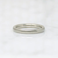Curvy White Gold Wedding Band by Benchmark