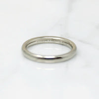 Curvy White Gold Wedding Band by Benchmark
