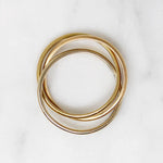 Tri Tone 18k Gold Size 5.75 Rolling Ring