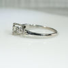 Classic Sparkling 1940's White Gold Engagement Ring