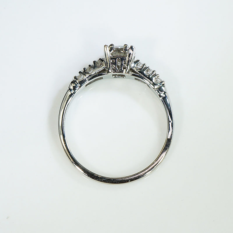 Sparkling 1940s White Gold & Diamond Engagement Ring