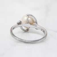 Mikimoto Pearl in Sterling Silver Bypass Ring