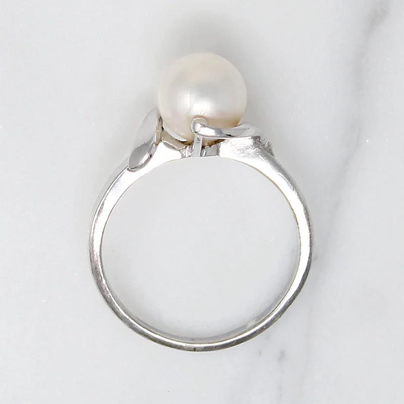 Mikimoto Pearl in Sterling Silver Bypass Ring