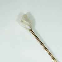 Luscious Baroque Pearl on Gold Stick Pin