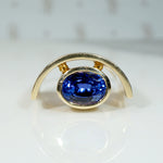 Custom Made Modernist Tanzanite Statement Ring