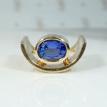 Custom Made Modernist Tanzanite Statement Ring