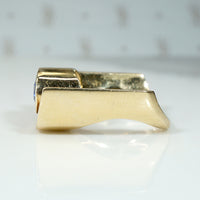 Custom Made Modernist Tanzanite Statement Ring