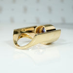 Custom Made Modernist Tanzanite Statement Ring