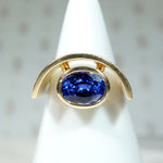 Custom Made Modernist Tanzanite Statement Ring