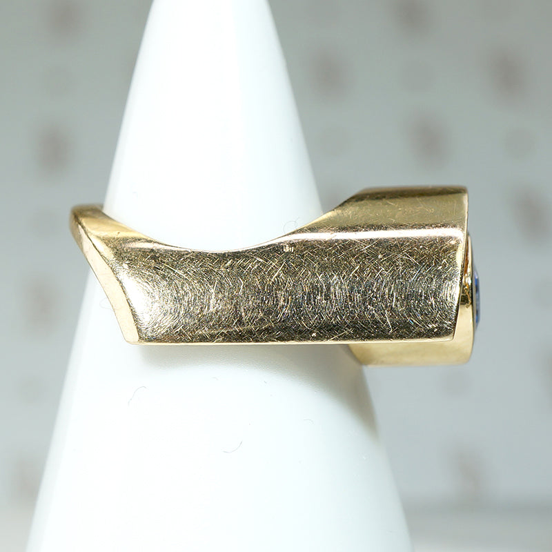 Custom Made Modernist Tanzanite Statement Ring