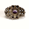 Renaissance Revival Austro-Hungarian Amethyst Brooch with pearls