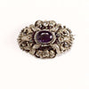 Renaissance Revival Austro-Hungarian Amethyst Brooch with pearls