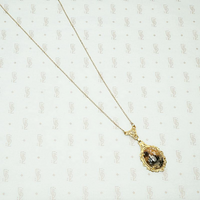 Ornate Agate in Filigree Necklace