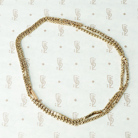 Victorian Pierced Bar and Square Link Chain