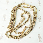 Victorian Pierced Bar and Square Link Chain