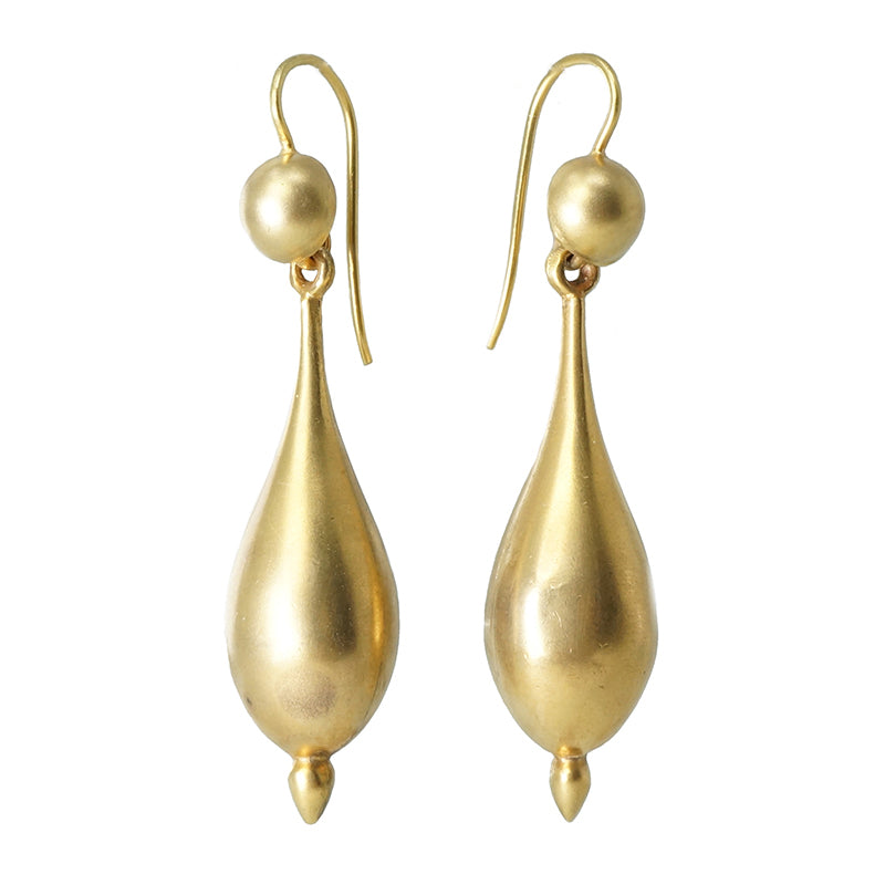 Hypnotic Pinchbeck Pendulum Earrings