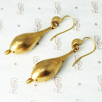 Hypnotic Pinchbeck Pendulum Earrings