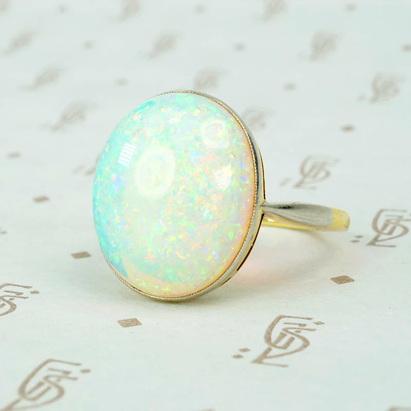 Stunning Antique 8 Carat Opal Ring
