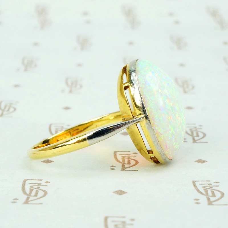 Stunning Antique 8 Carat Opal Ring
