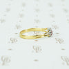 pink imperial topaz cut back collet platinum and 18k gold recycled