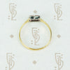 pink imperial topaz cut back collet platinum and 18k gold recycled