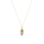 Antique Grape Pendant Pink Pearls Diamond and Gold