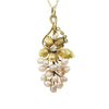 Antique Grape Pendant Pink Pearls Diamond and Gold