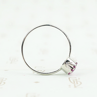 Cherry Blossom Pink Sapphire Solitaire in Recycled Platinum