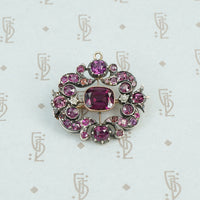 19th century almandine garnet brooch