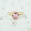 pink tourmaline in recycled 14k yellow gold ring