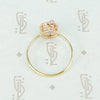 pink tourmaline in recycled 14k yellow gold ring profile