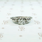 Timeless Transitional Cut Diamond Platinum Engagement Ring