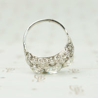 Edwardian Platinum and Diamond Dome Ring